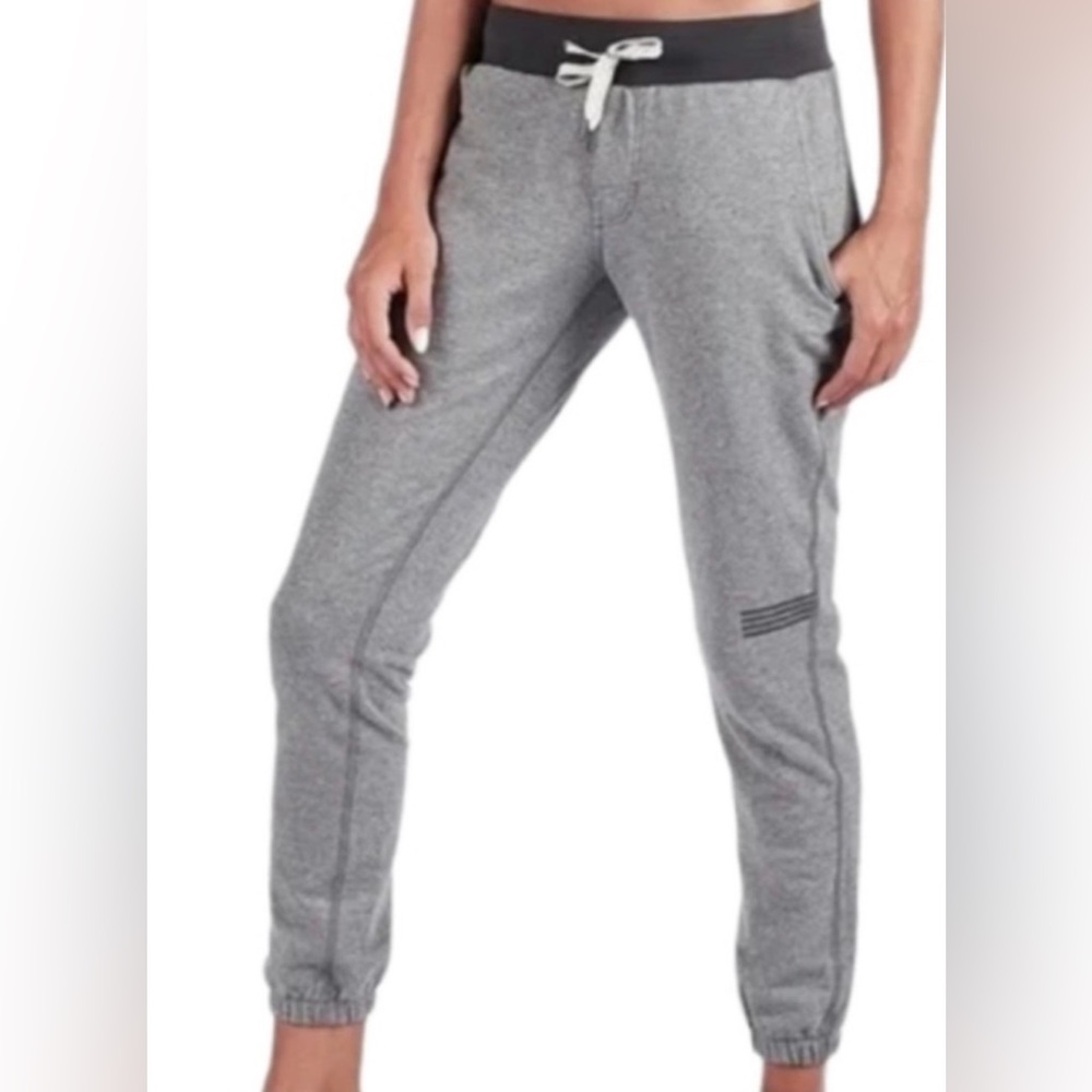Vuori Women's Gray Track Joggers with Black Waistband